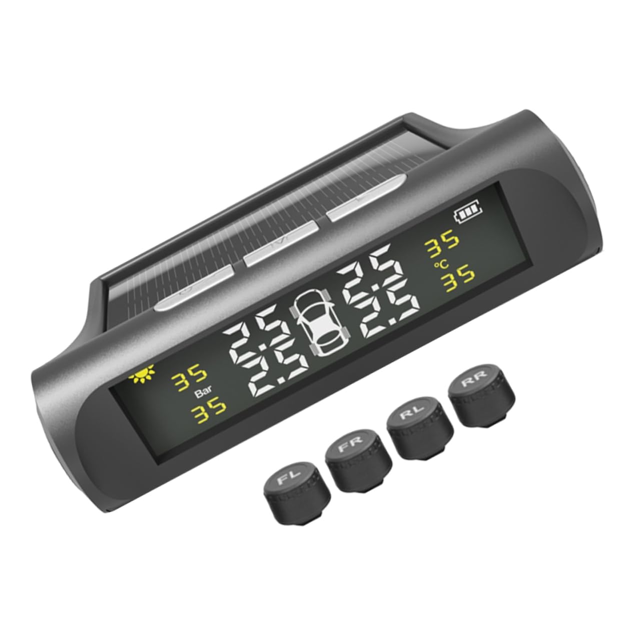 Cabilock Monitor Pressione Pneumatici Auto Nero, Monitoraggio