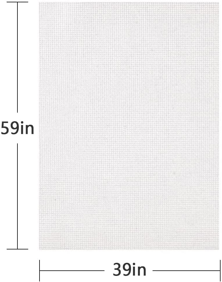 Image of Cross Stitch Aida Fabric 18 Count, 59 by 39 Inch Large Size, Classic Reserve Cross Stitch Aida Cloth for Home DIY Embroidery Decoration