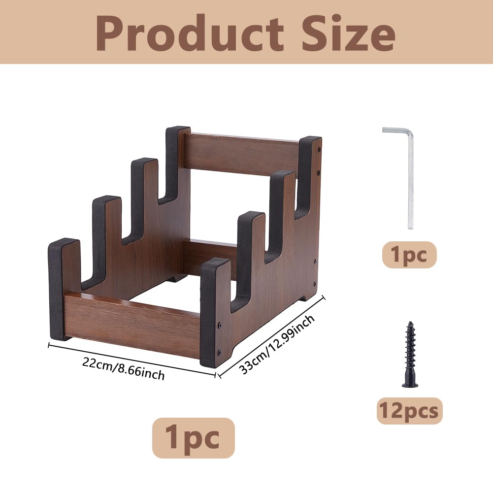 DICOSMETIC 3 supporti per chitarra in legno, 33 x 22 x 1,9 cm, per studio, decorazione della casa, marrone cocco
