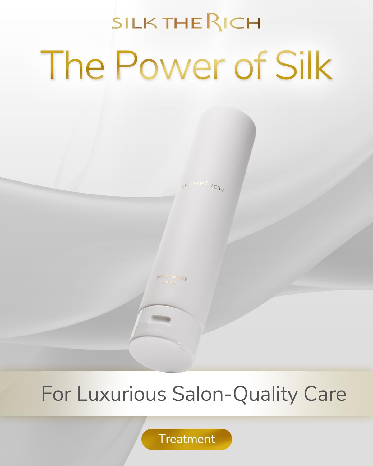 SILK THE RICH White Conditioner Treatment, Moisturizing & Repairing Hair Conditioner for Women & Men, Hydrating for Dry, Damaged, Color-Treated Hair, Paraben-Free, Phthalate-Free (8.5 fl oz, 250 ml)
