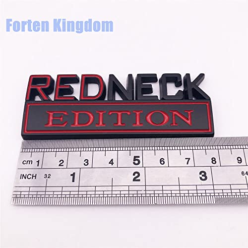 Image of 1PC Word Redneck Edition Car Truck 3D Letter Bumper Metal Emblem Badge Sticker Decal 80x30mm Exterior Decoration Accessories