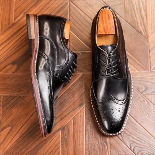 Mens Dress Shoes Oxford Shoes for Men Wingtip Casual Formal Business Comfortable Non Slip Outsole3