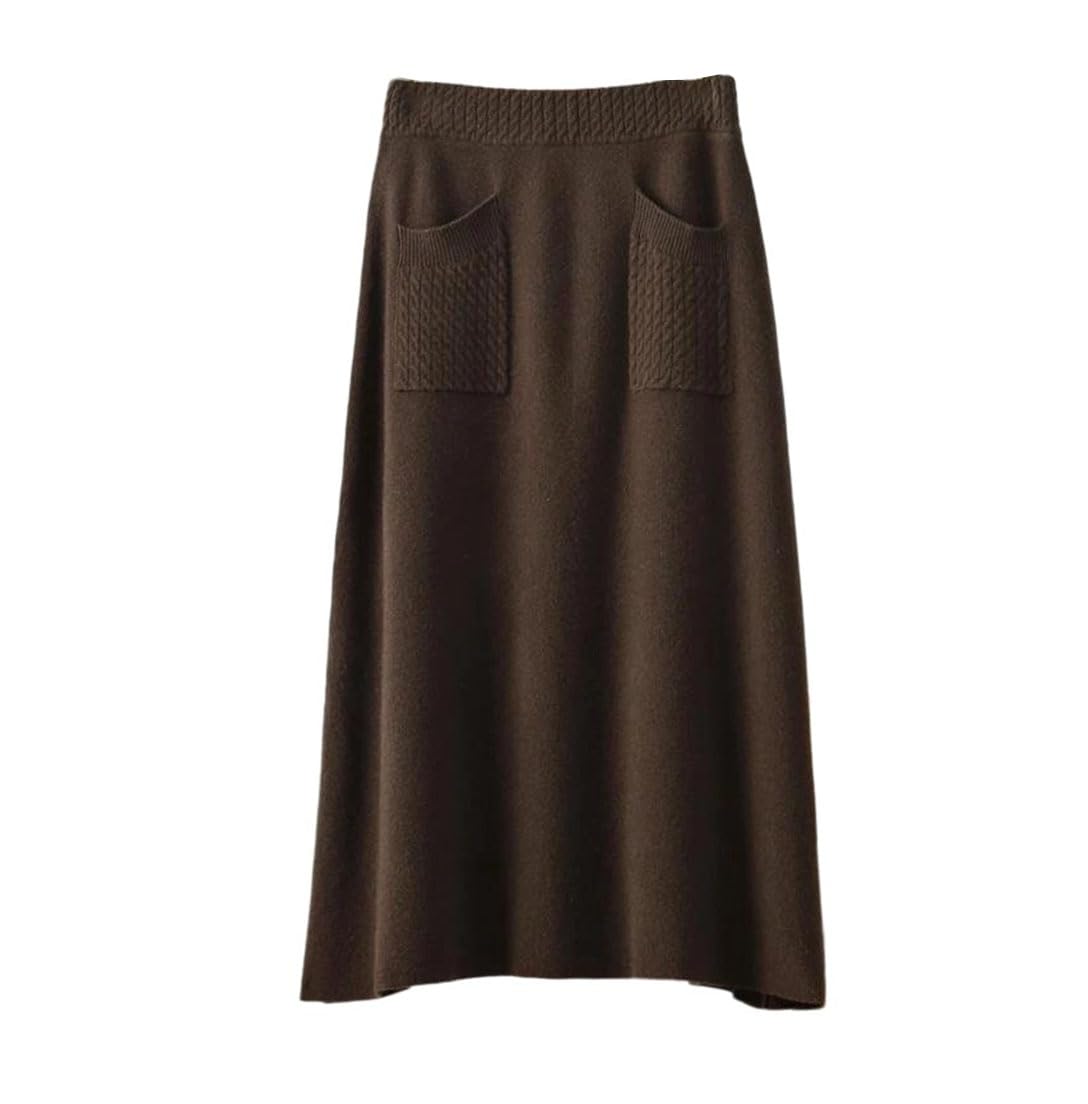 Damenrock mit gedrehten Taschen, weich, lässiger Stil