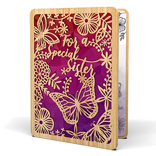 Mothers Day Card For Sister -,Made From Real Bamboo,6