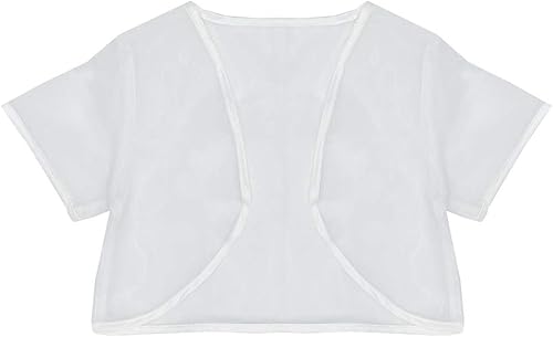 Swea Pea & Lilli Chamarra de organza transparente para niña, para ocasiones especiales, vacaciones, concursos de comunión (5-14)