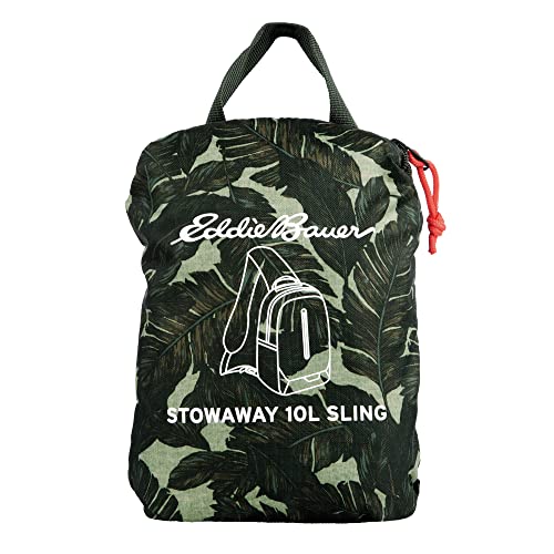 Image of Eddie Bauer Stowaway Packable Sling Bag | Travel | Outdoor | Lightweight | Compact | Ripstop Nylon, Dark Loden-10L