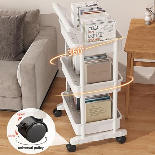 Étagère mobile avec roulettes pour optimiser les petits espaces de vie