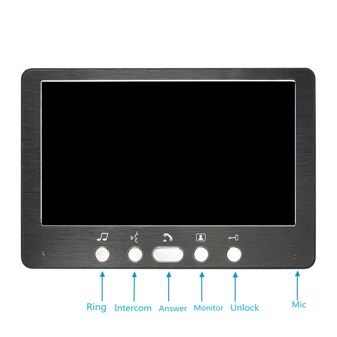 Videoportero con cámara de alta definición, Timbre De Intercomunicador De Vídeo Con Cable De 7 Pulgadas, Intercomunicador De Edificio De Villa, Contraseña, Tarjeta Magnética, Control Remoto, Desbloque