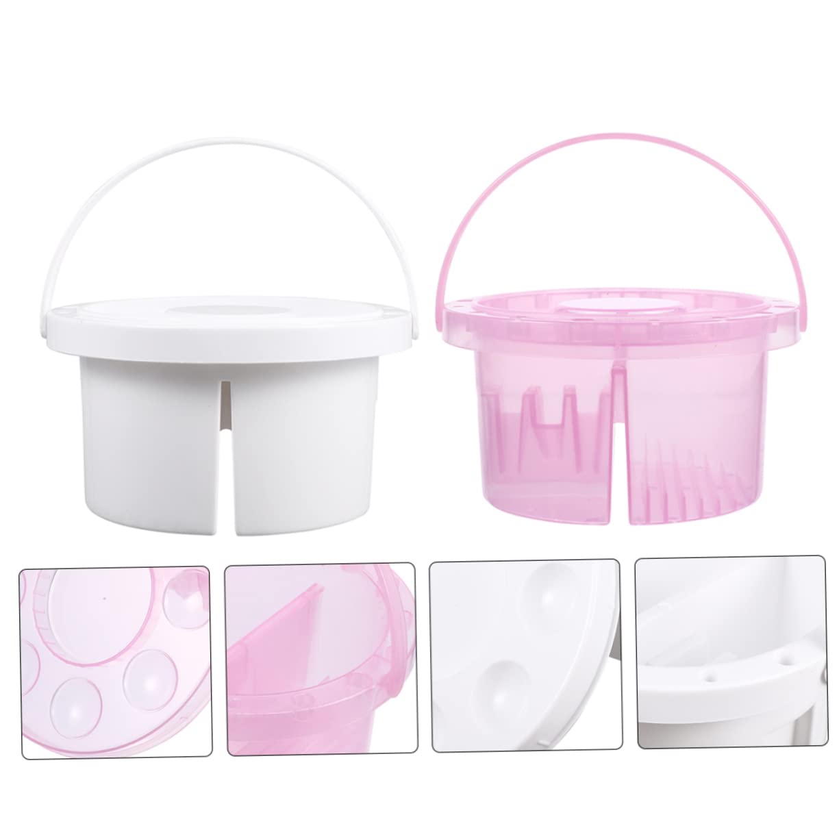 PLAFOPE Multi-use Shabu Pen Bucket Paint Brush Cleaning Mixing Tray for Acrylic Watercolor Temper