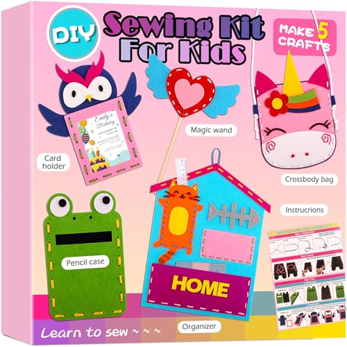 5 Sewing Projects Bundle - My First Sewing Kit Beginner,