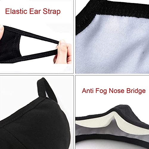 comfso 5 Pack Cute Heart Cloth Face Masks, Face Masks Reusable and Breathable Face Cotton Covering with Nose Bridge Wire for Men Women Adult - Image 5