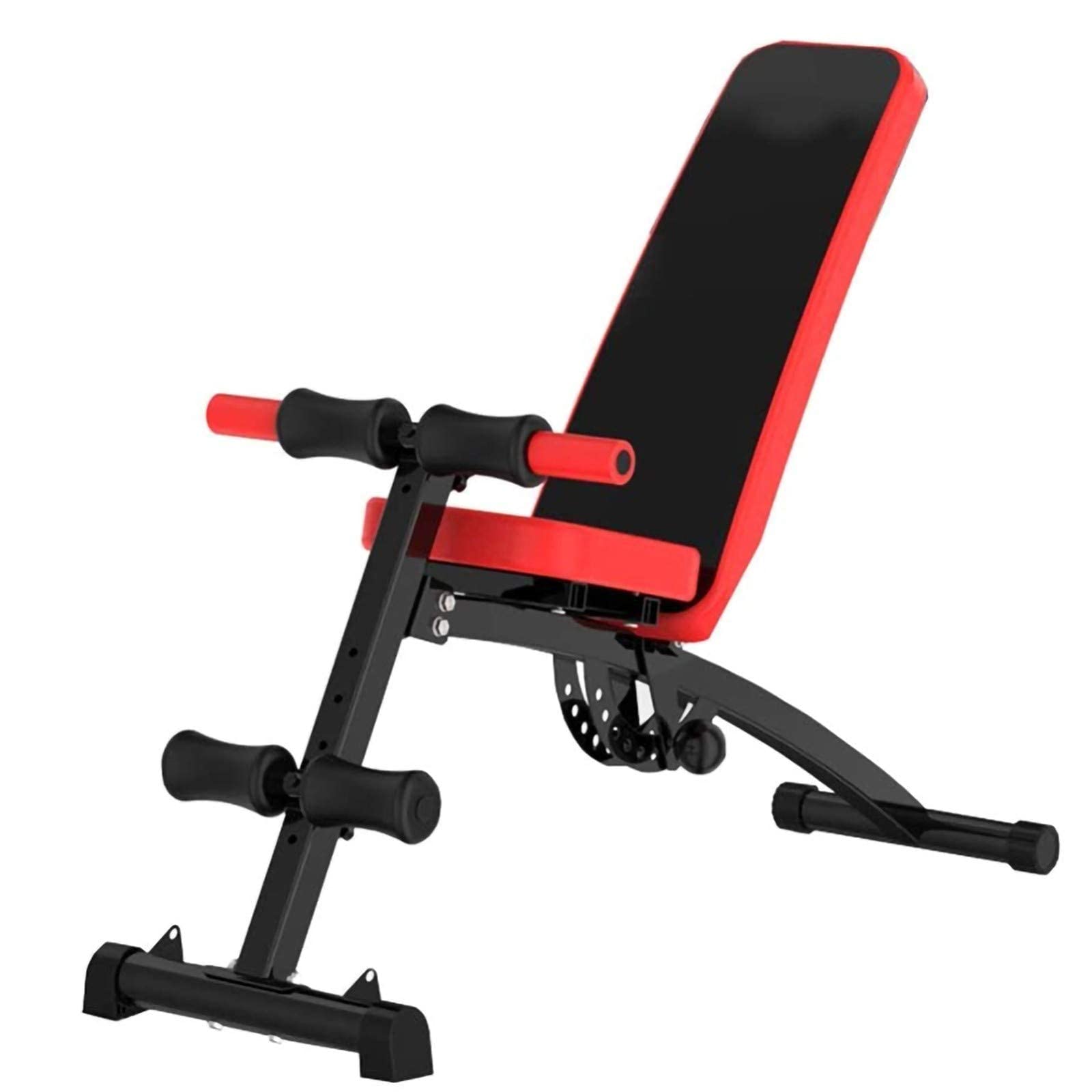 Panca Pesi Pieghevole,Panca Con Manubri Regolabile, Panca Con Manubri Pieghevole Multifunzione, Panca Per Esercizi Sit-up, Sollevamento Pesi In Palestra Per Allenamento A Casa, Carico Massim