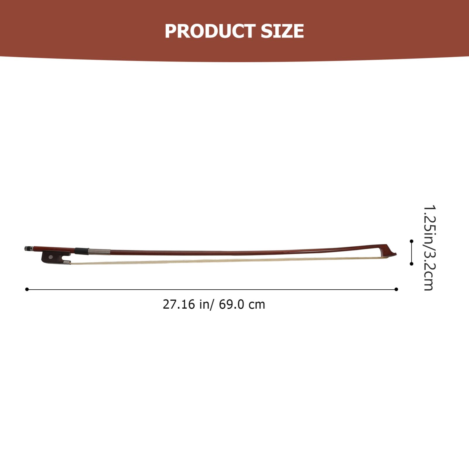 VICASKY Sturdy Violoncello Bow Wooden Violin Bow for Beginners Replacement Good Arc