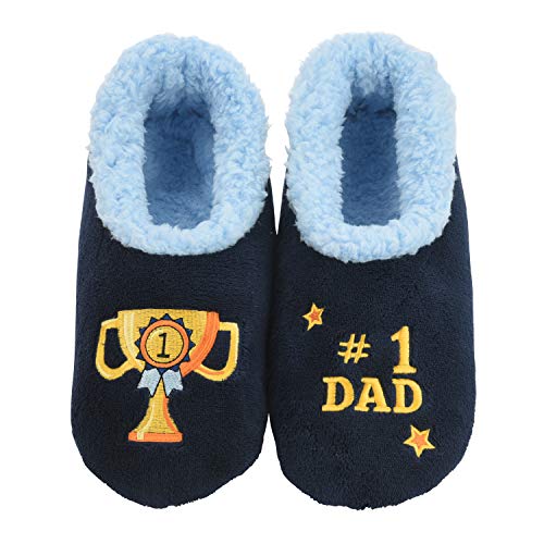 Snoozies Mens Pairables - Mens Slippers - House Slippers for Men - #1 Dad - Large