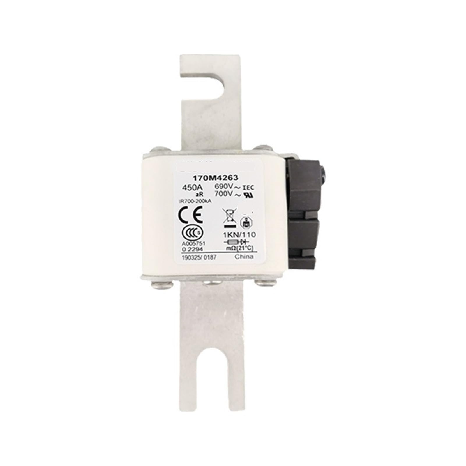 Fusible rápido 170M4263 industrial para la protección térmica de rectificadores