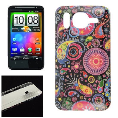 Ruilogod Coque en plastique IMD imprimé coloré pour HTC Desire HD
