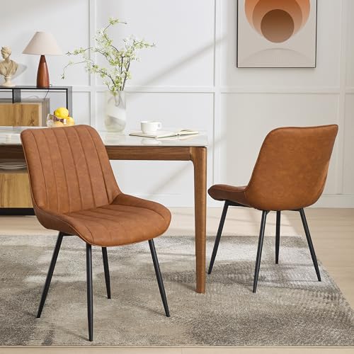 PeacefulHues Faux Leather Dining Chairs