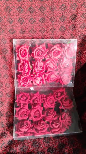 Image of Artificial Velvet Rose Flower Heads for Decoration, Craft, DIY Projects, Home Decor, Wedding and Festival Decoration, Pack of 12