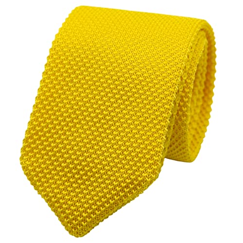 Image of Mantieqingway Pointed Knit Ties for Men Pure Color 2.76'' Skinny Neck Tie Formal Business Knitted Tie for Daily Wedding Party