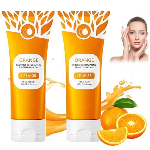 TRMPLX Gel exfoliante de naranja con enzimas de naranja. orange gel exfoliante,exfoliante facial,Hidratación y purificación facial profunda para rostro y cuerpo (2 unidad)