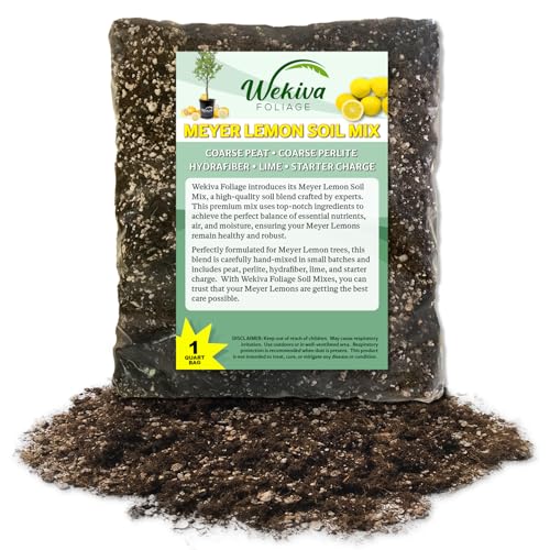 Meyer Lemon Tree Growing Soil Mix – 5 Quarts - Custom Soil Blend – Potting Mix for Meyer Lemon Trees – Specially Developed by and for Professional Nursery Growers - Nutrient-Rich Formula