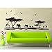 Bluelover PVC Amovible Afrique Animaux Sticker Vie Lit Chambre Fond Décoration De Mur