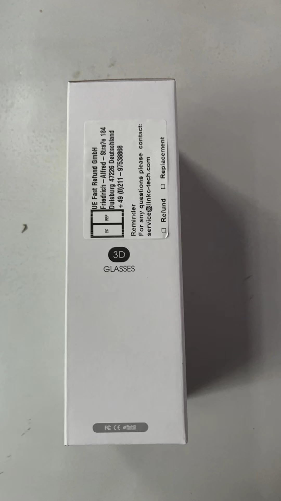 Lunettes 3D RF, lunettes à obturateur 3D rechargeables Convient pour les téléviseurs et projecteurs 3D RF TDG-BT500A, SSG-5100GB, AN3DG40, Pack de 4