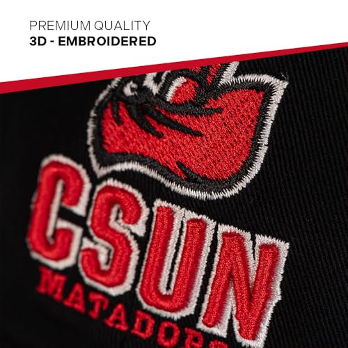 Gorra bordada CSUN baseball ajustable negra miniatura 3
