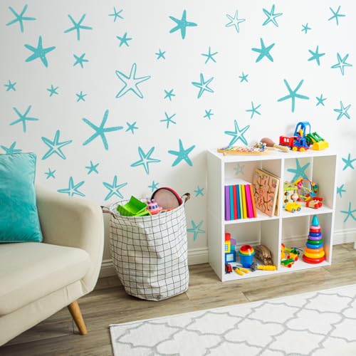 Starfish Wall Sticker, calcomanías de estrella marina coloridas miniatura 5
