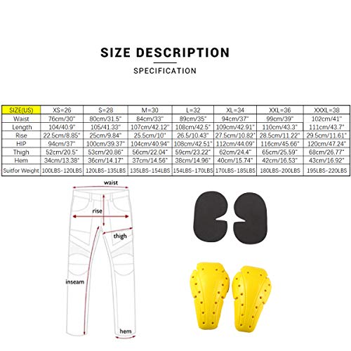 image for Takuey Bike Motorcycle Motorbike Riding Jeans Men Denim Jeans Motocros