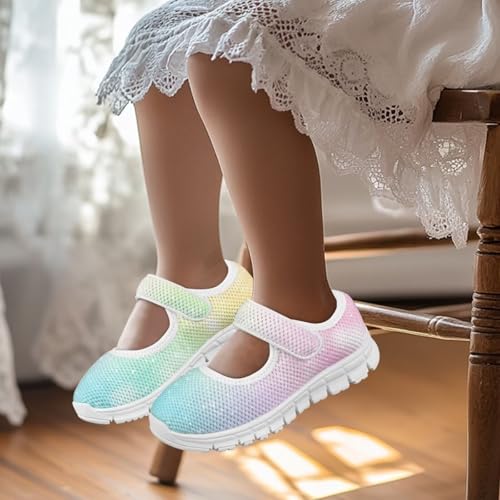Girls Mary Jane Shoes Princess Ballet Flats Lightweight Slip On School Wedding Party Shoes US 11-2.52