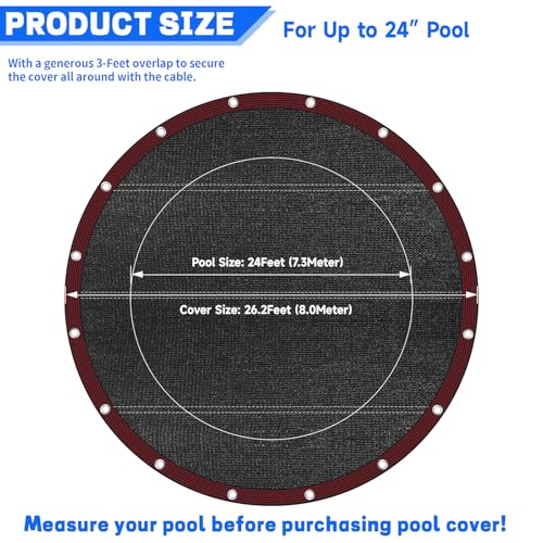 Red para hojas para piscina de 24 pies, malla fina resistente miniatura 2