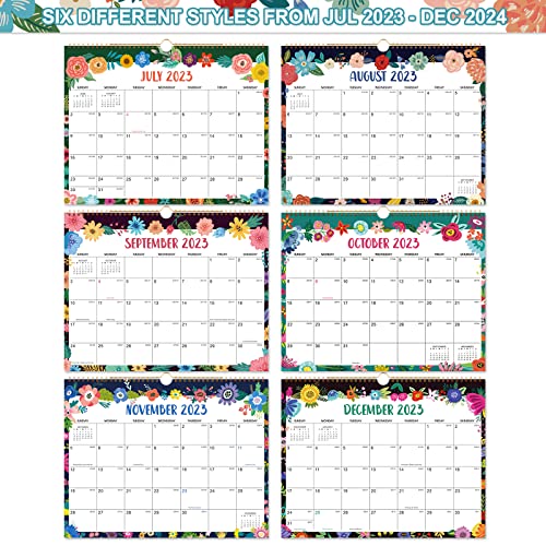 2023-2024 Wall Calendar - Monthly Wall Calendar 2023-2024, 14.8" X 11.6", August 2023 - December 2024, Twin-Wire Binding, Hanging Hook, Blocks And Julian Dates #TOP4