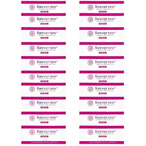 FOREVER NEW (20 pk) Liquid Travel Laundry Detergent - Natural Fabric Care Wash - Scented, 20 Loads Cover