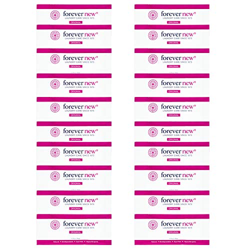 FOREVER NEW (20 pk) Liquid Travel Laundry Detergent - Natural Fabric Care Wash - Scented, 20 Loads