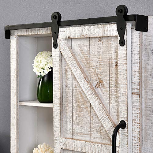 Firstimecooffwhitewinonabarndoormirroredcabinetstoragewithshelvesforbathroomkitchenandofficewoodfarmhouse28x21inches Urban Country Home Decor Firstime co off white winona barn door mirrored cabinet storage with shelves for bathroom kitchen and office wood farmhouse 28 x 21 inches urban country home decor