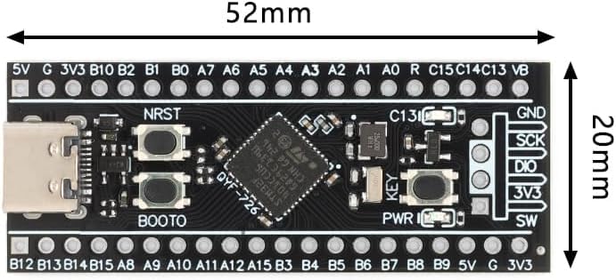 Image of IDUINO STM32F401CCU6 STM32 Minimum Core System Learning Development Board Module STM32F4 STM32F401 ARM Cortex-M4 Type-C 256 Kbytes Flash Memory
