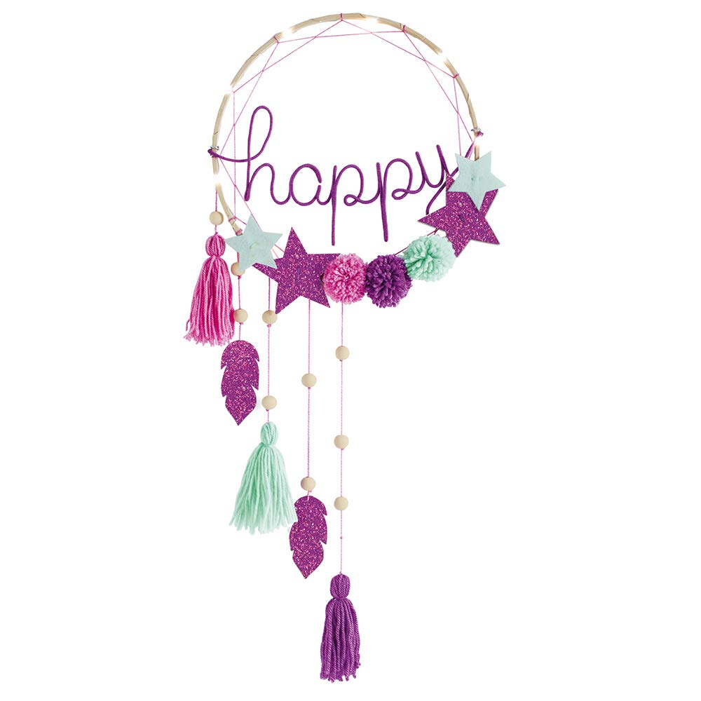 Janod - Happy Wall Light to Make - Les Ateliers Déco - Kid'S Creative Leisure Kit - Teaches Fine Motor Skills and Creativity - Ages 8 and Up, J07927