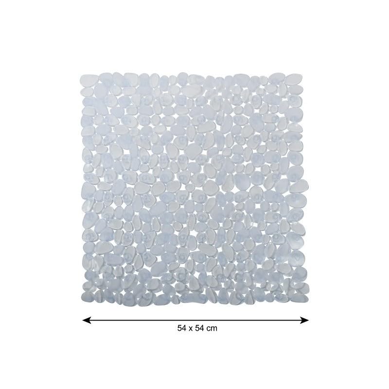 MSV "Pebble Bath Mat, Transparent, 54 x 54 cm, 54 x 54 cm (Square) - Image 2