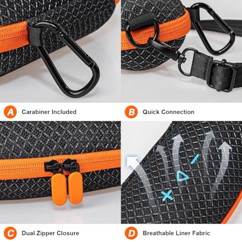 Image of ZORBES Compatible with JBL Flip 7 Charger Series Speakers EVA Hard Shell Carry Case, Waterproof Protective Storage Bag with Soft Velvet Lining, Zipper Closure & Shoulder Strap