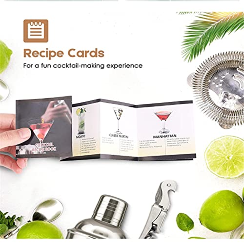 Set coctelera y accesorios bartender acero inoxidable miniatura 6