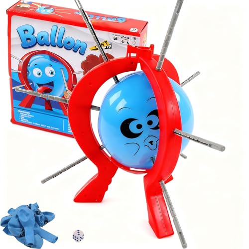 PUNELE Ballon de Bureau Ballon Ballon Burst Game Party Game Interactive Tabletop Balloon Piq Jouet pour les Enfants de 8 Ans et Plus avec des Bâtons de Dés...