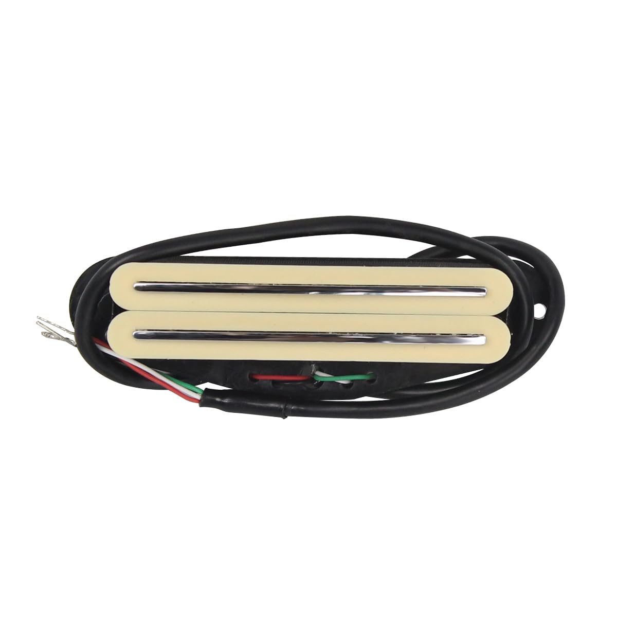 FLEOR Ceramiczny zestaw przetworników Humbucker Hot Rail z pojedynczą cewką do gitary elektrycznej w stylu ST, kremowy