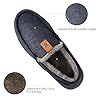 VeraCosy Men's Classic Moccasin Slippers Soft Faux Suede Memory Foam Closed-back Indoor House Shoes Navy,9 UK #2
