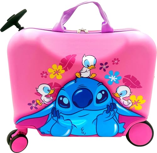 Disney Stitch 2-in-1 Kinderkoffer und Aufsitzgepäck, leicht, mit...
