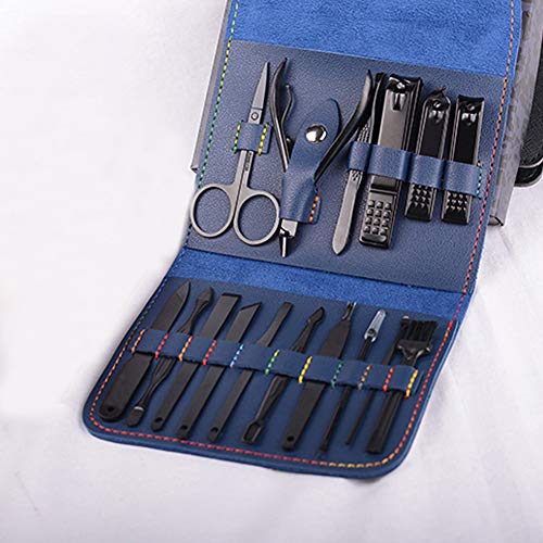 Maniküre-Set | Pediküre Kit | 16-teiliges Nagel Schere Nagelpflege Nagelknipser etui, Nagelset Nageletui Prinzetten-Set… – Bild 4