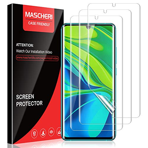 MASCHERI Protector de Pantalla para Xiaomi Mi Note 10/Note 10 Pro HD película Blanda Clara, [3 Unidades] TPU Clear Soft Protector Pantalla para Xiaomi Mi Note 10/Note 10 Pro - Transparente