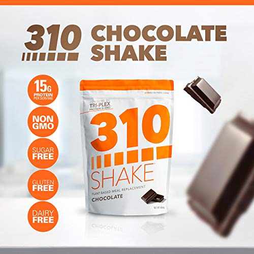 Chocolate Meal Replacement | 310 Shake Protein Powder is Gluten and Dairy Free, Soy Protein and Sugar Free | Includes Clear 310 Shaker and Free Recipe eBook (Digital) | 28 Servings