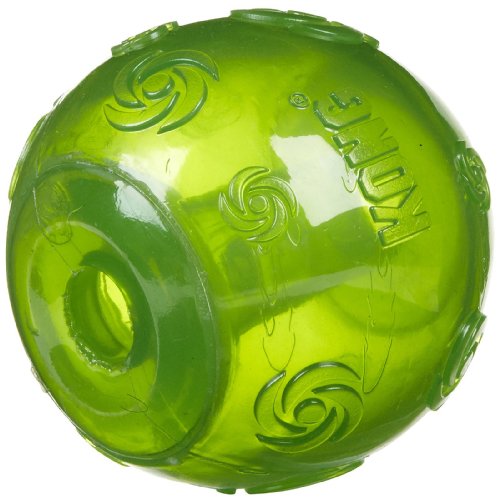 KONG 3 MEDIUM Squeezz Squeaky Dog Toy Balls Red Blue Green and Purple (Red Blue Green)