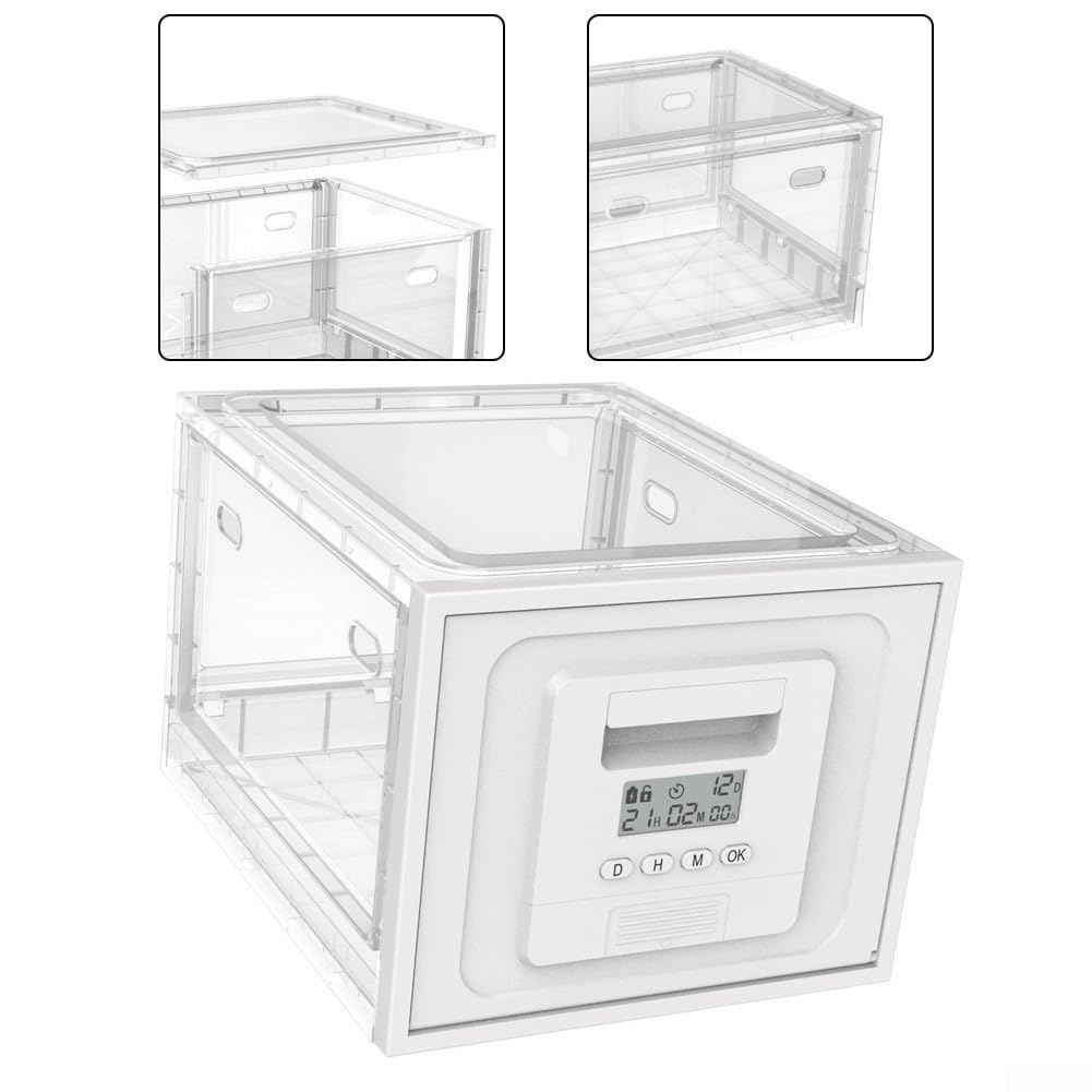 Zahlenschloss Digital Timed Lock Box mit programmierbarem Countdown bis zu 12 Tage für kontrollierten Zugriff auf Medikamente und Snacks